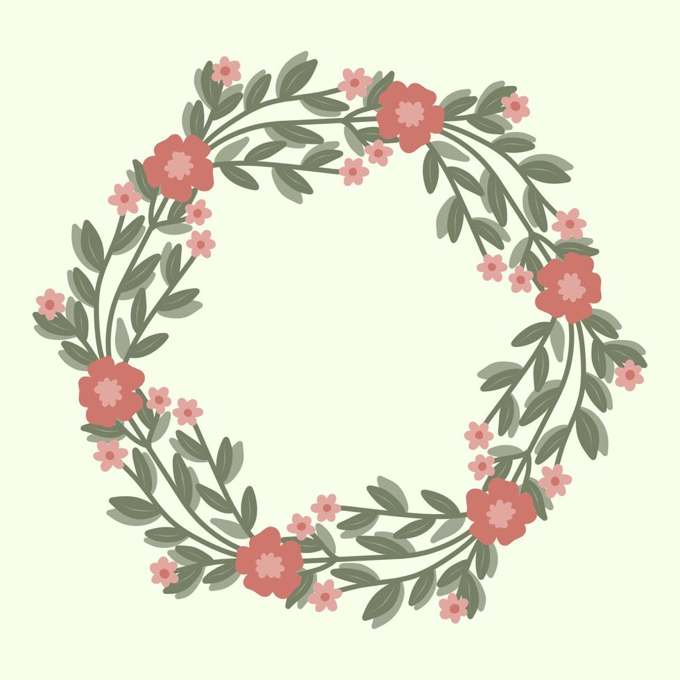 Flower wreath element vector