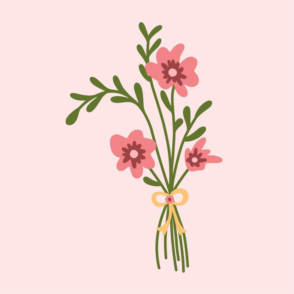 Flower bouquet element free vector