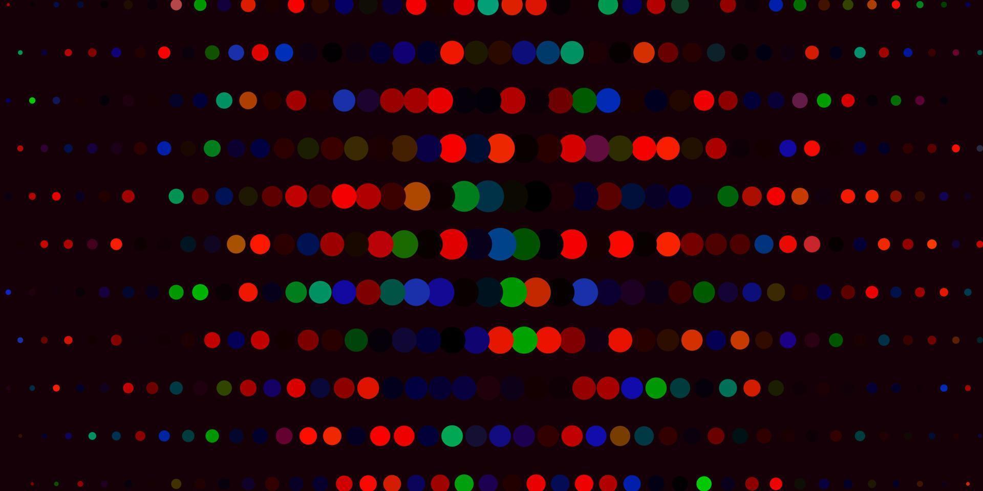 Dark Multicolor vector template with circles.