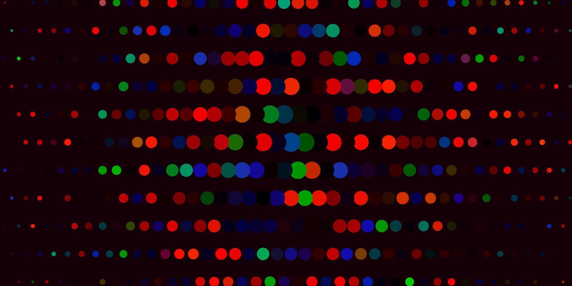 Dark Multicolor vector template with circles.