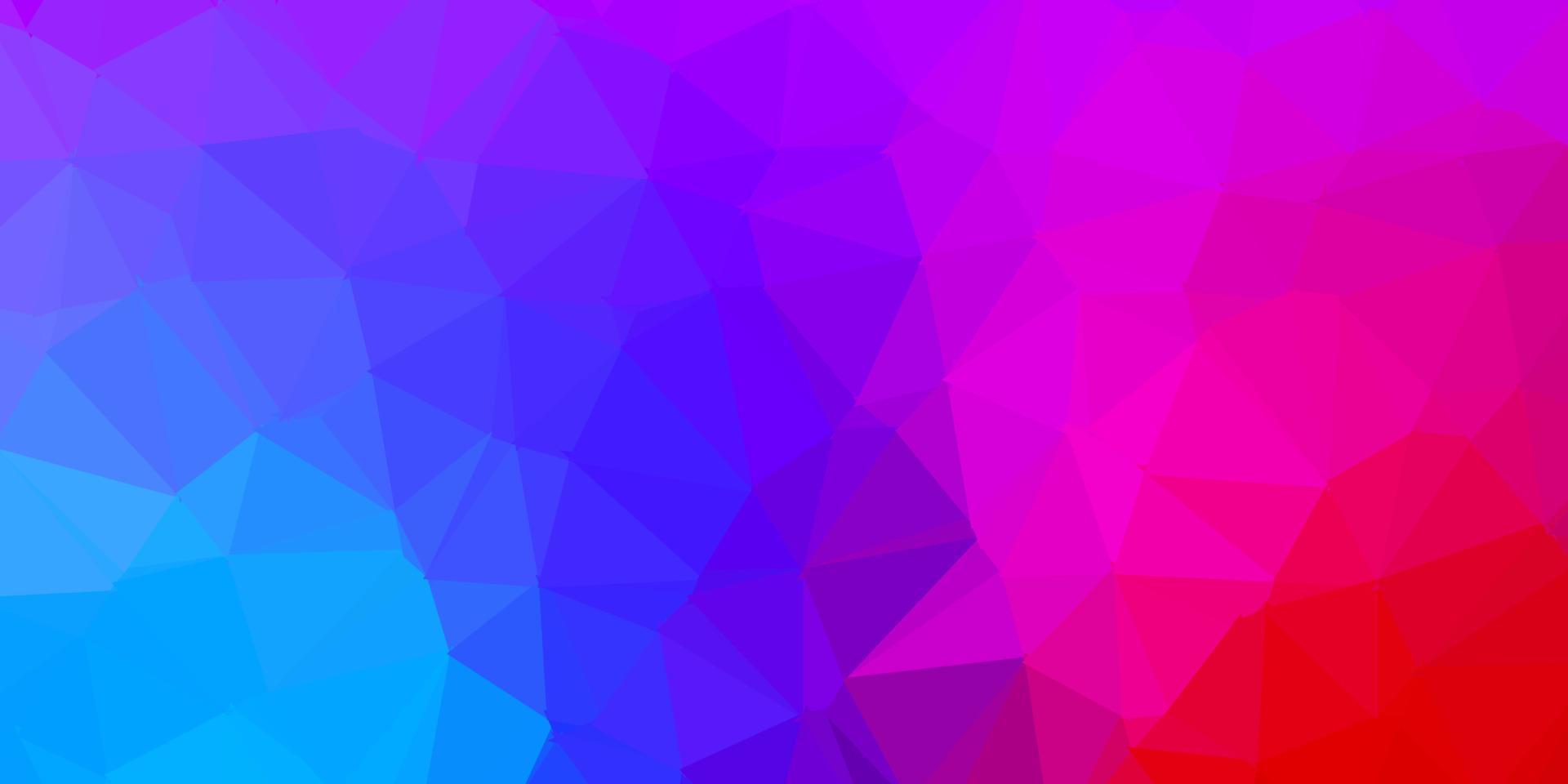 Light blue, red vector abstract triangle texture.