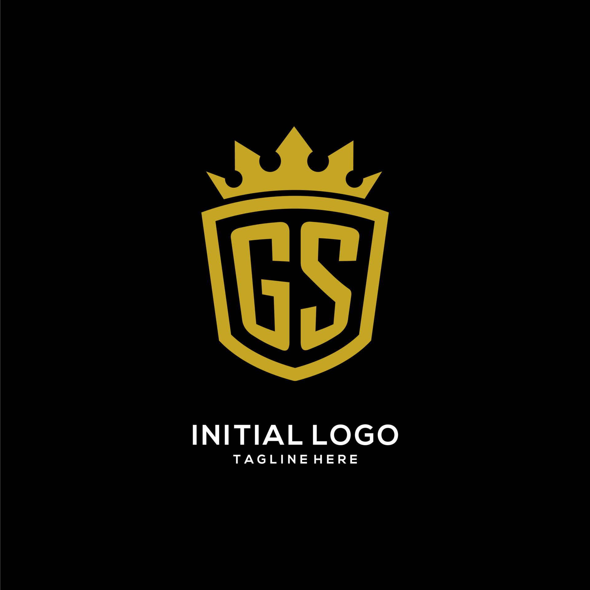 Gs initial letter in circle logo design. | CanStock