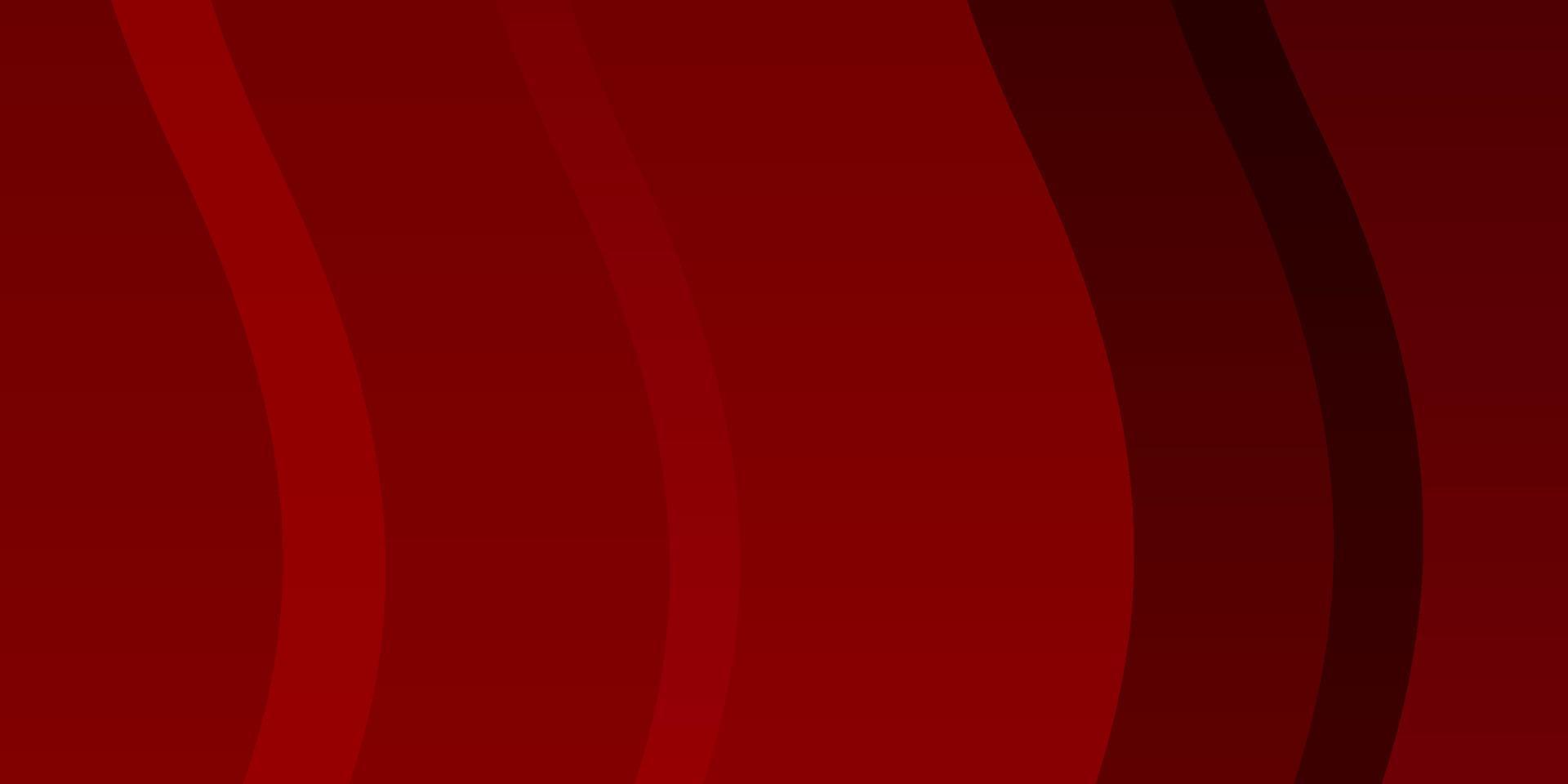 patrón de vector rojo oscuro con curvas.