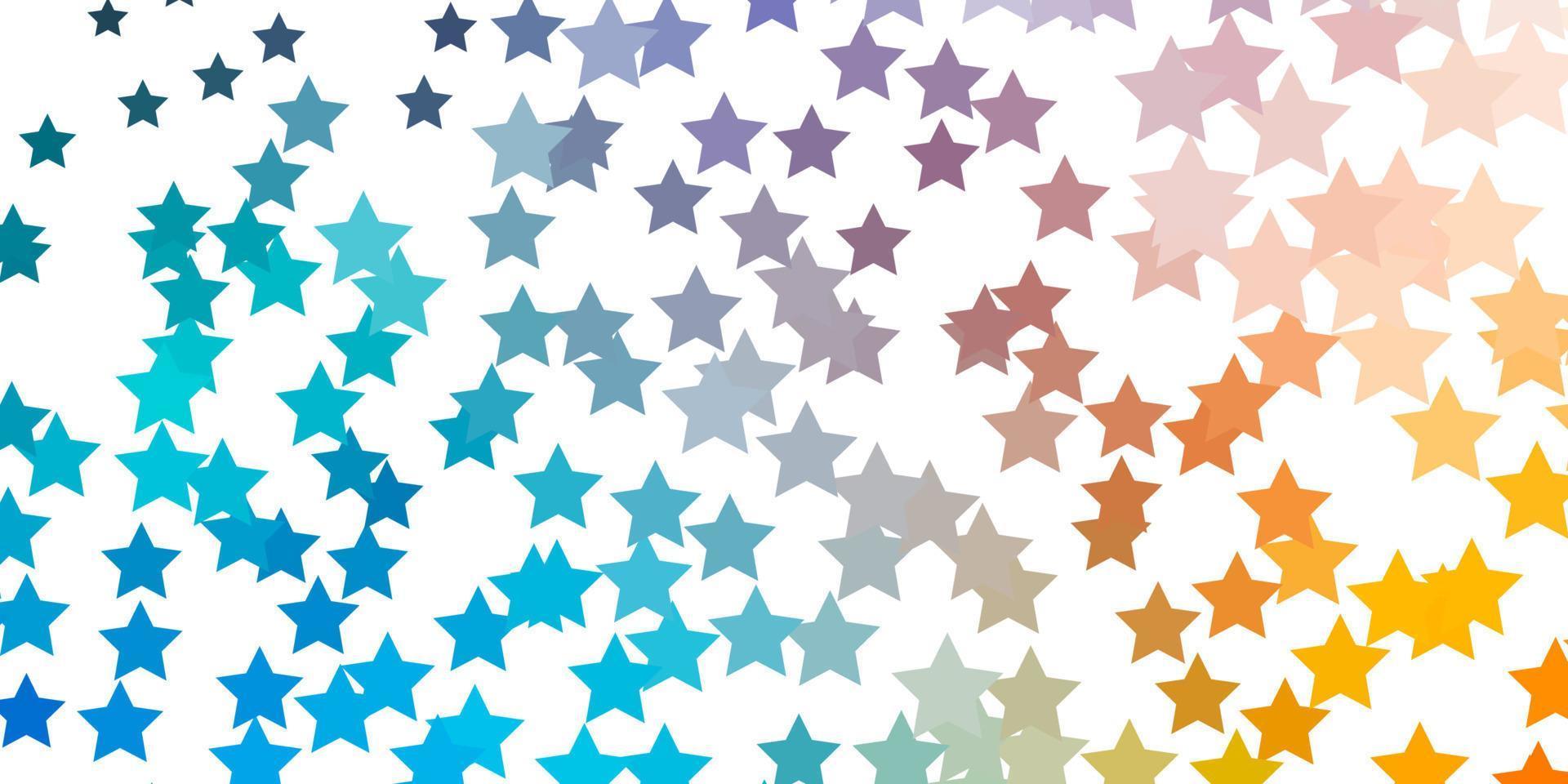 textura de vector azul claro, amarillo con hermosas estrellas.