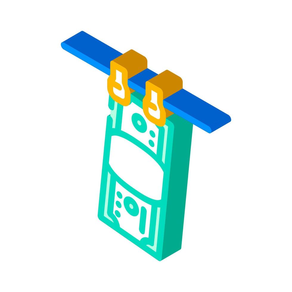 money laundered isometric icon vector illustration