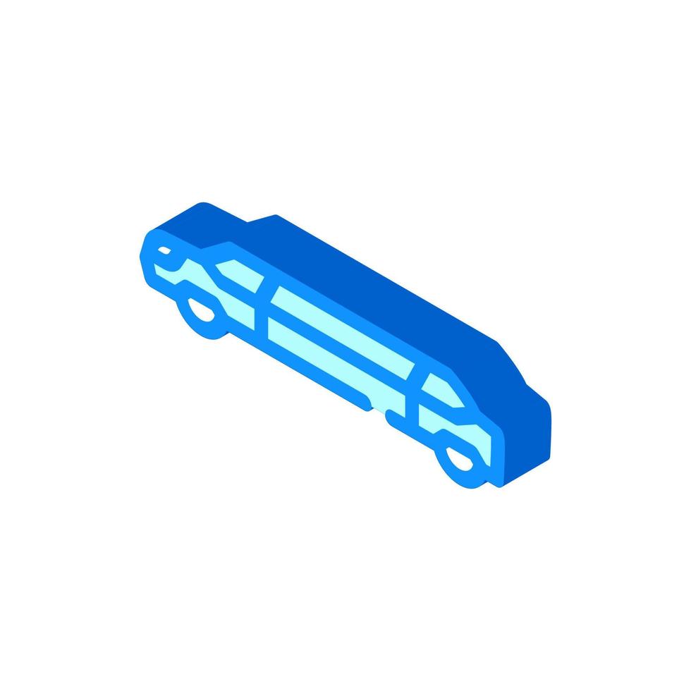 limousine car isometric icon vector illustration