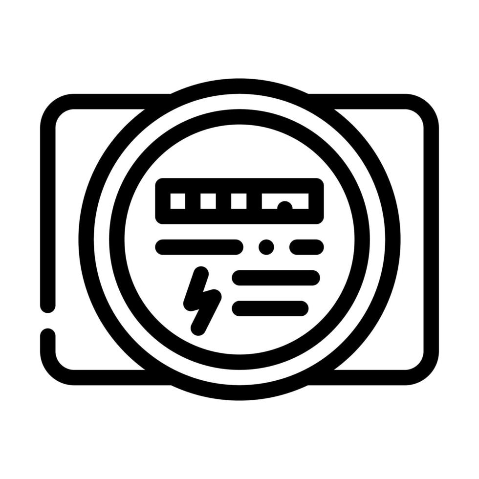 electric meter line icon vector illustration