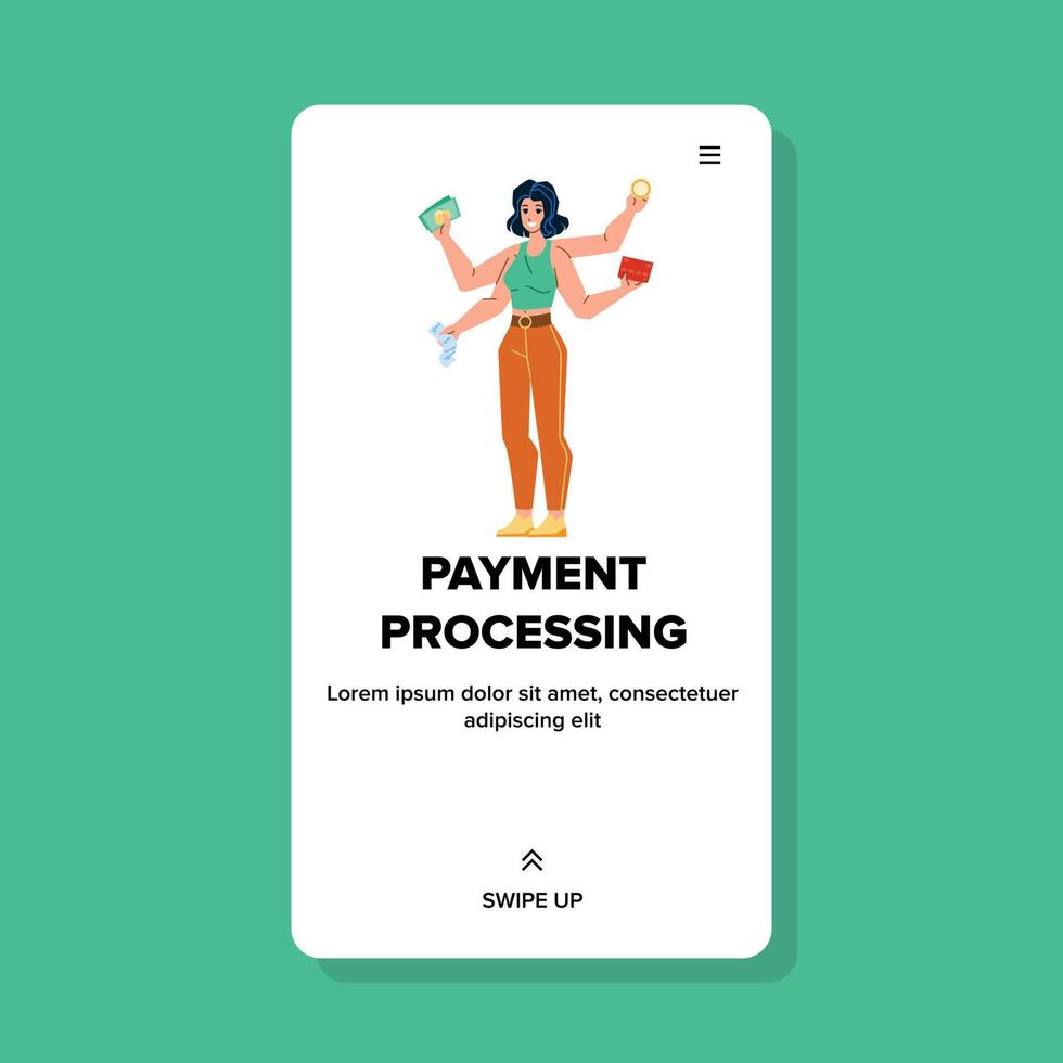 Payment Processing And Money Transaction Vector