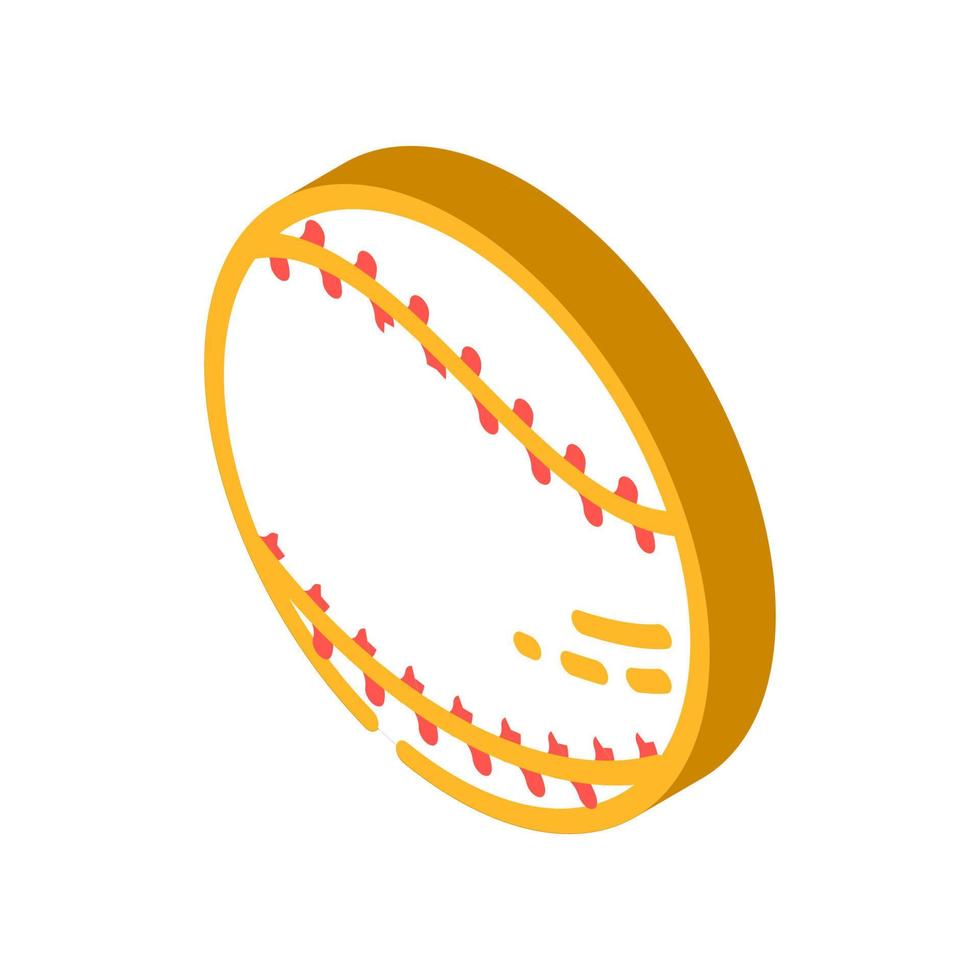 ilustración de vector de icono isométrico de pelota de béisbol