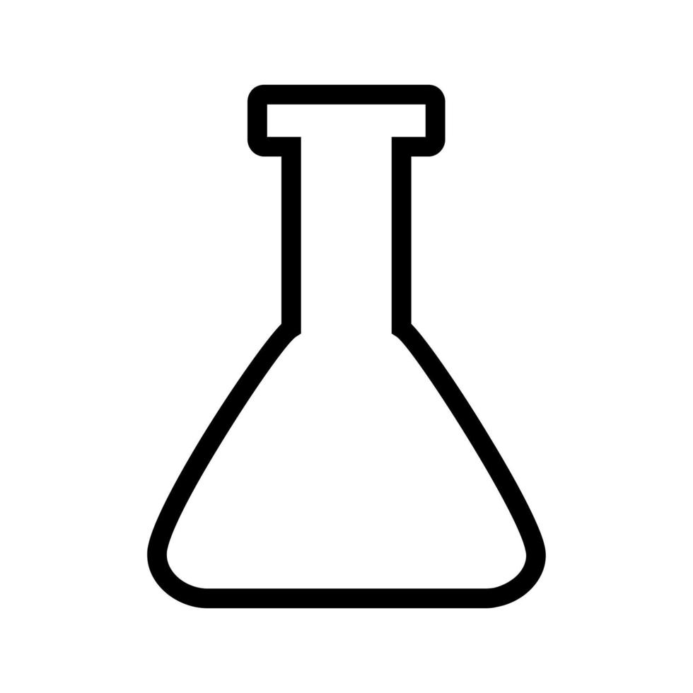 Sample lab icon objects commonly found in laboratories, with simple shapes and line styles vector