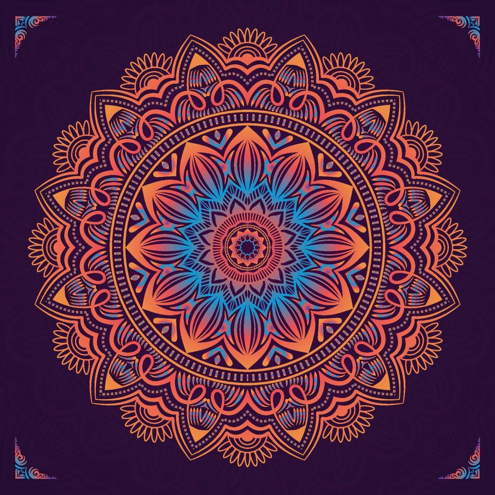 Luxury mandala background ornamental with  Islamic mandala Design vector