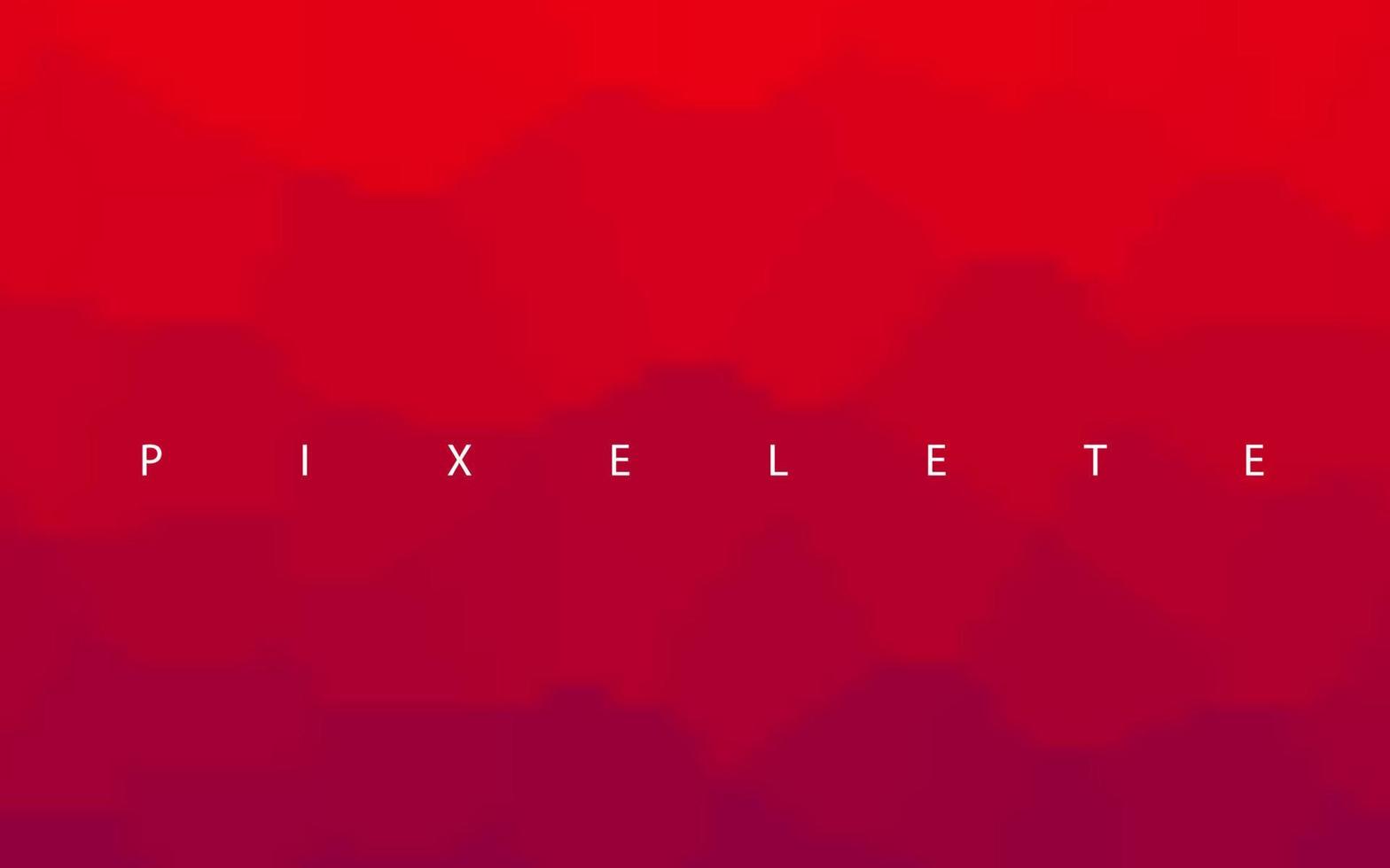 Abstract red pixelete background vector