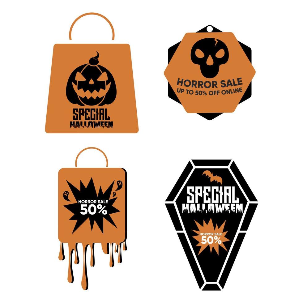 venta especial hallowen vector