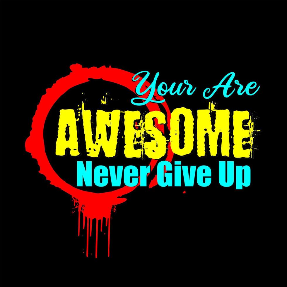 you are awesome design vector