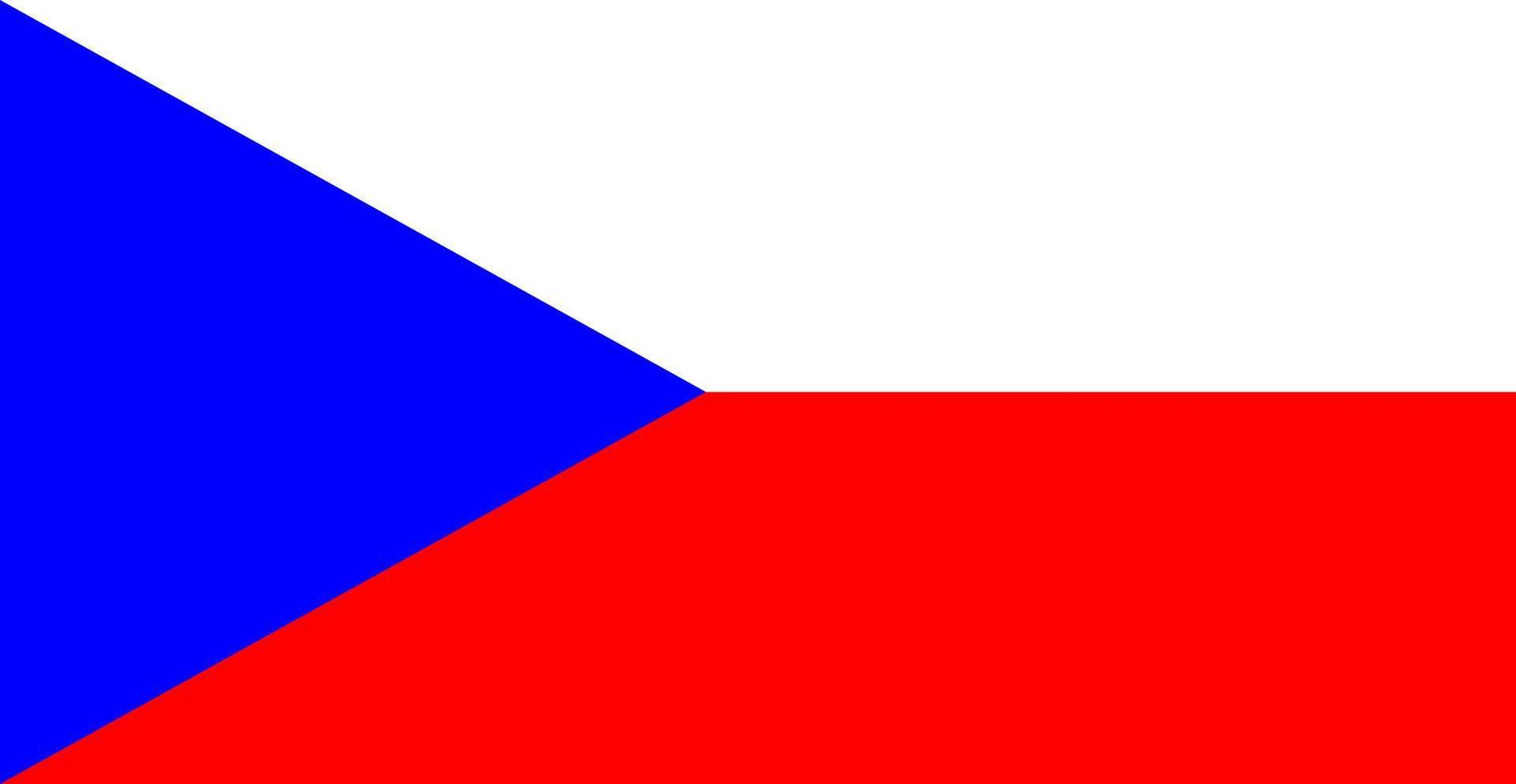 color isolated vector illustration of the flag of the Czech Republic