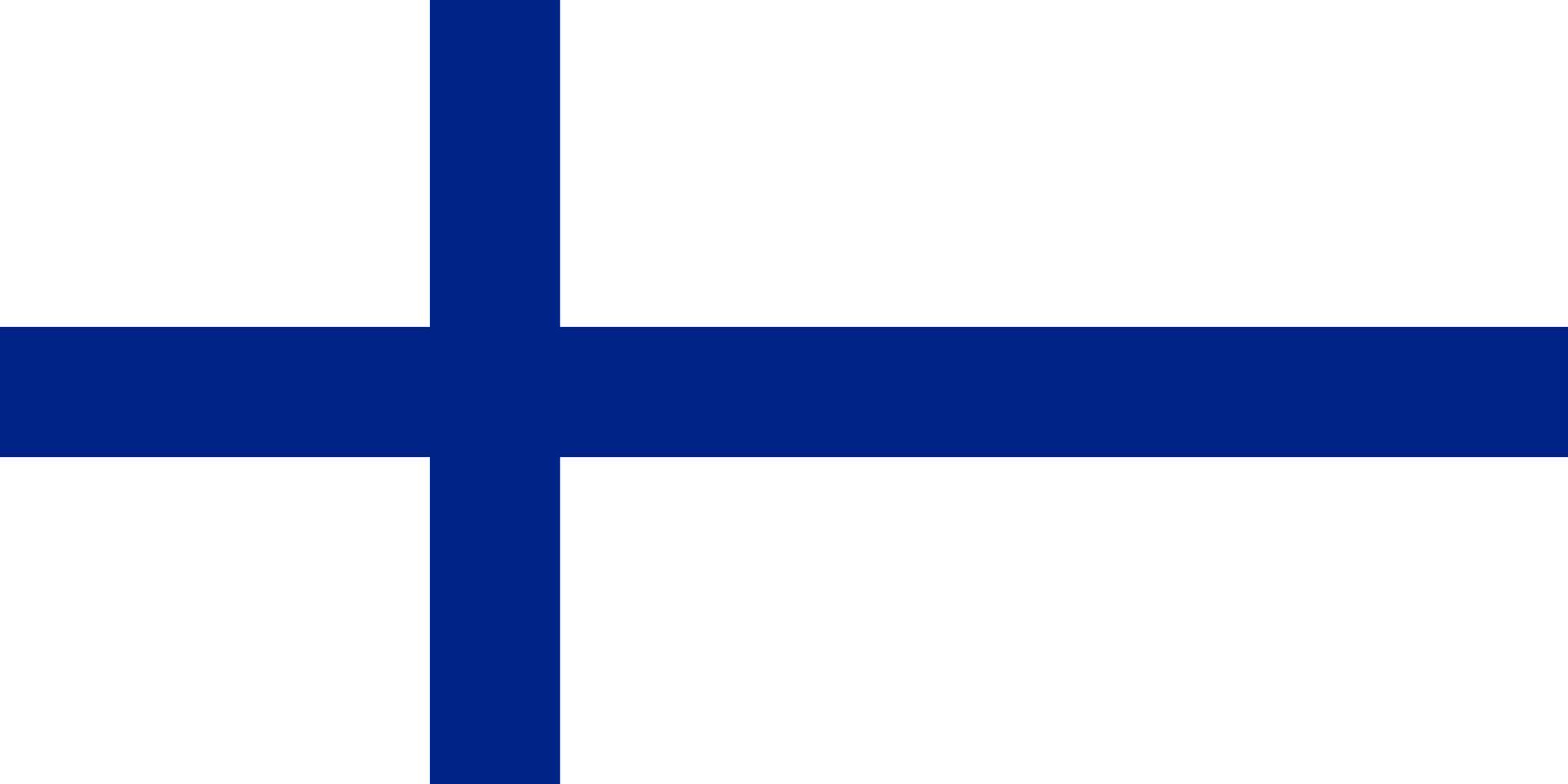 color isolated vector illustration of the flag Finland