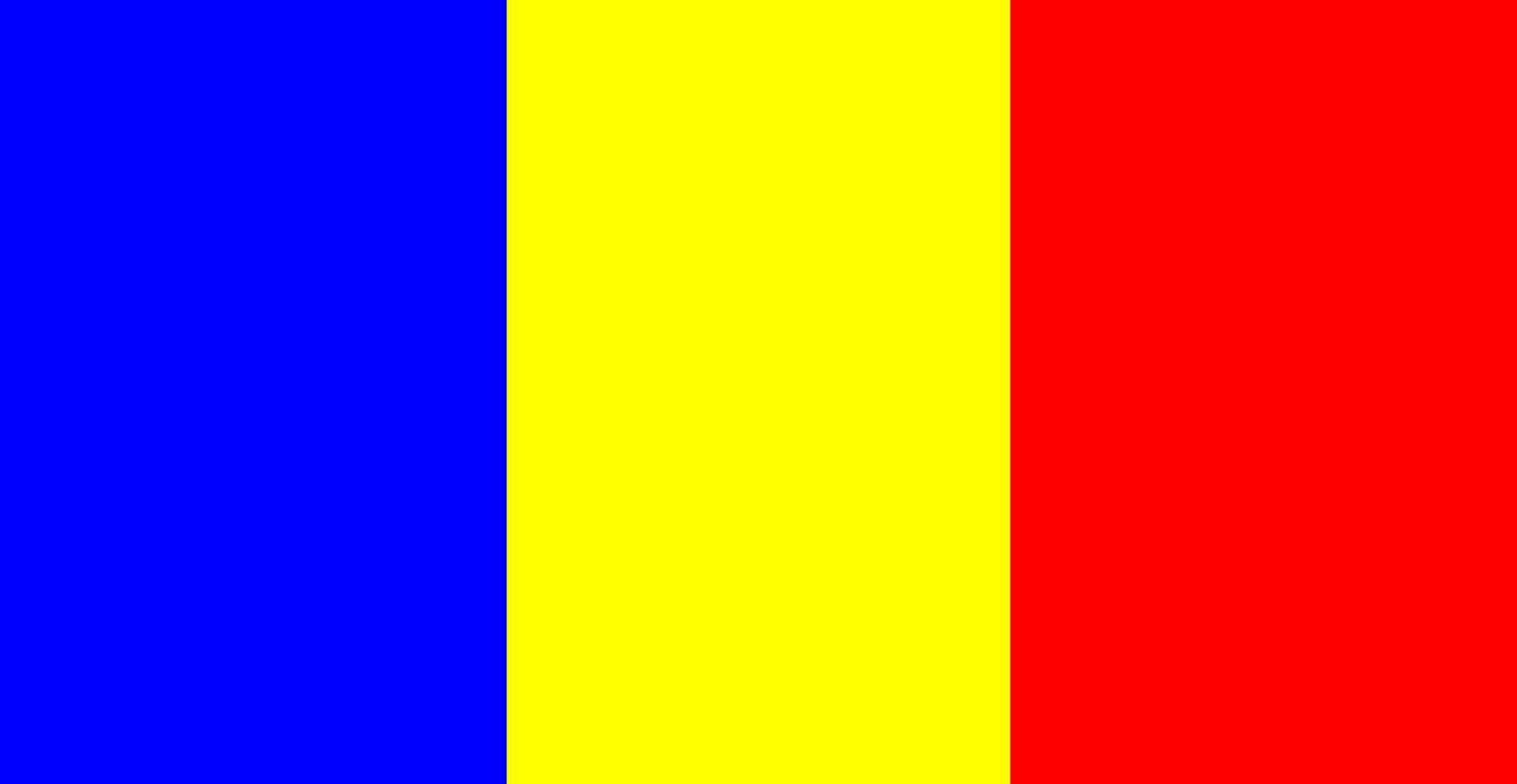 color isolated vector illustration of the flag of Romania