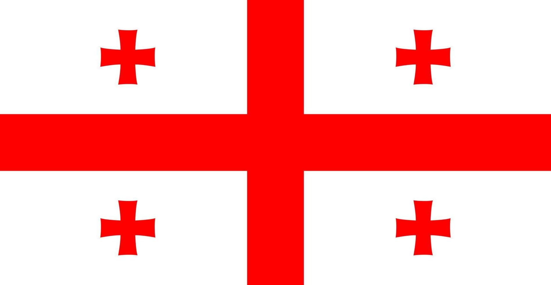 color isolated vector illustration flag of Georgia