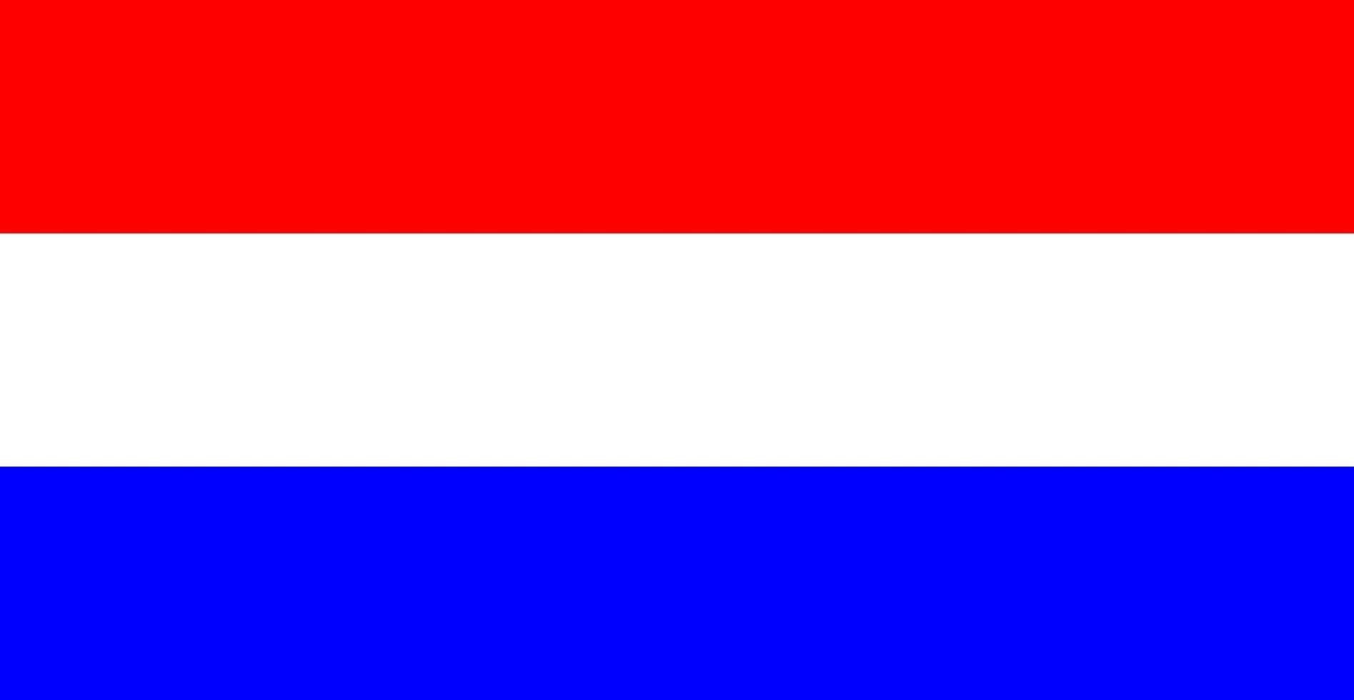 color isolated vector illustration of the flag of the Netherlands