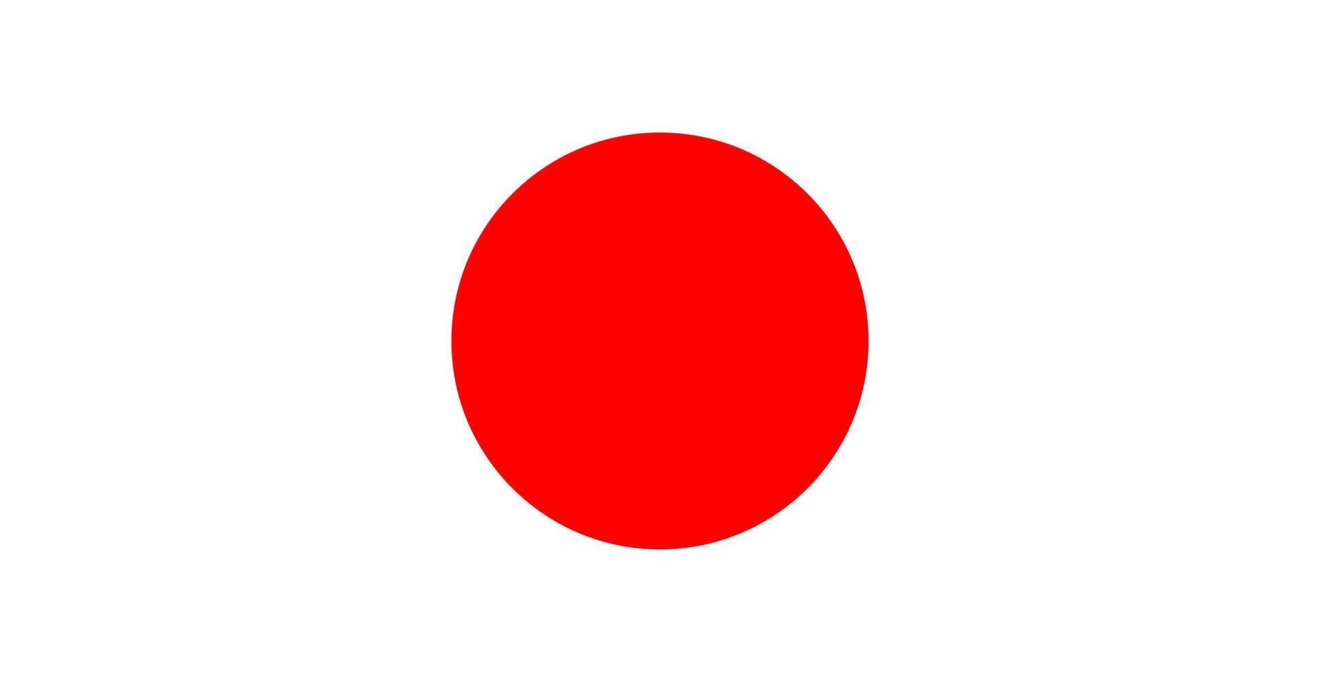 color isolated vector illustration flag of Japan