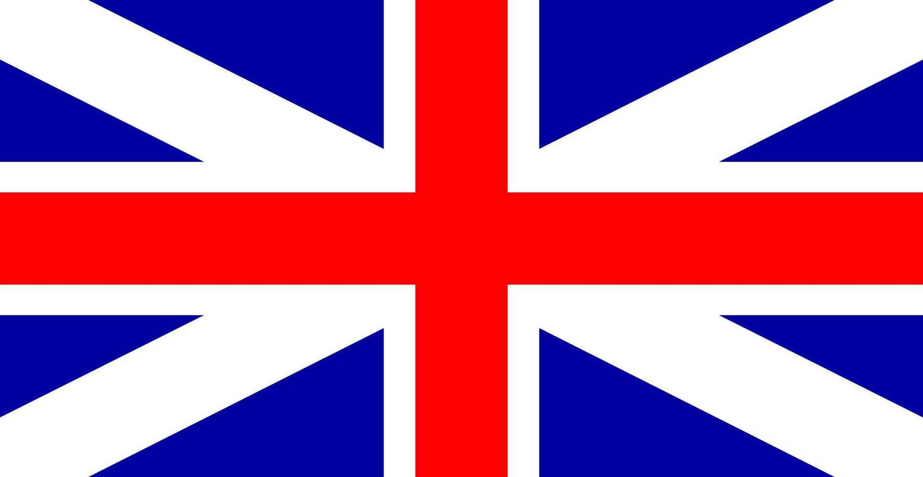 color isolated vector illustration of the flag of Great Britain
