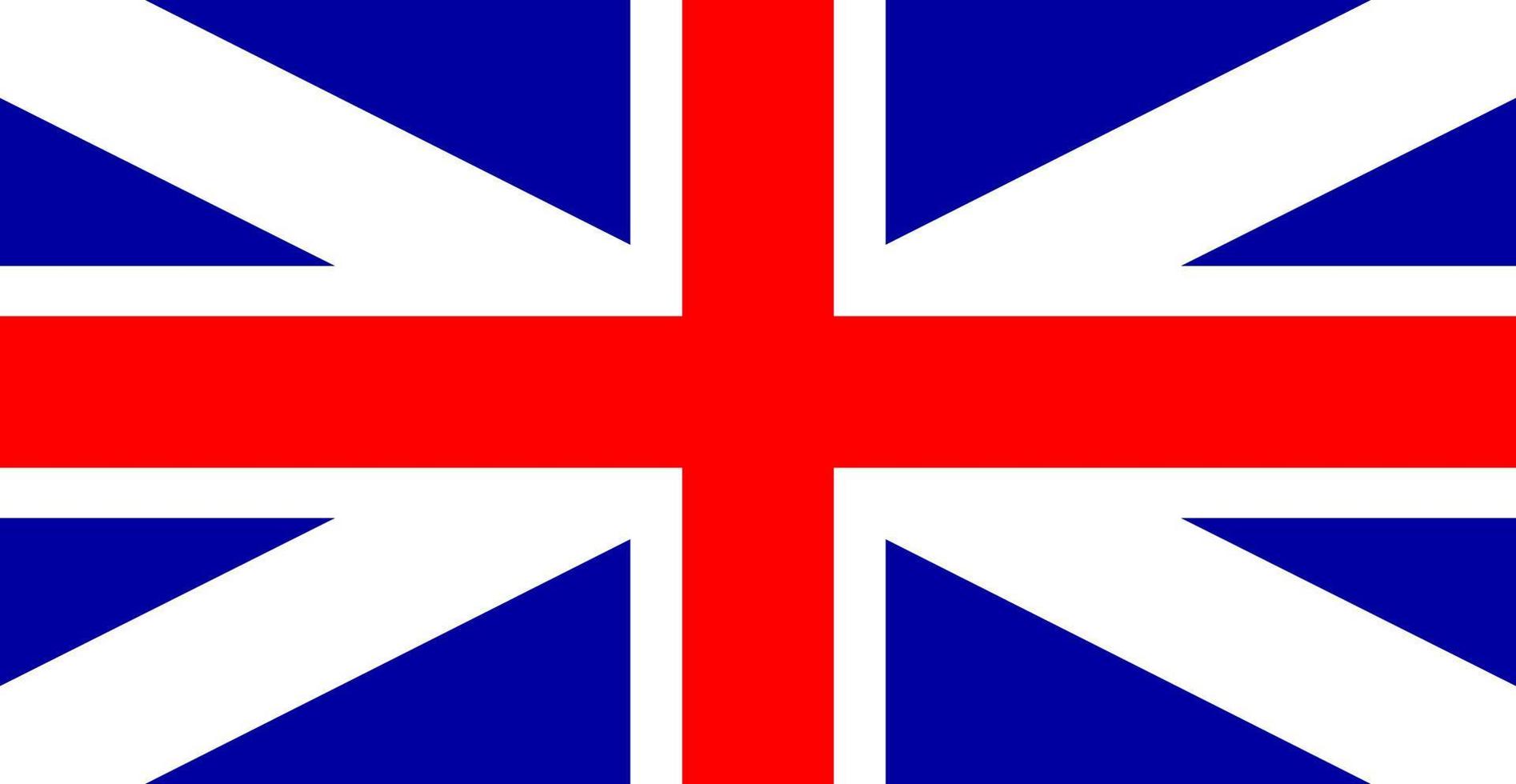 color isolated vector illustration of the flag of Great Britain