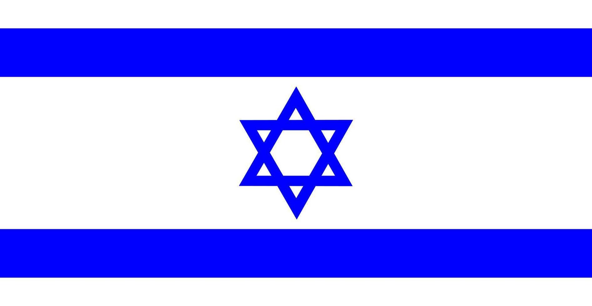 color isolated vector illustration flag of Israel