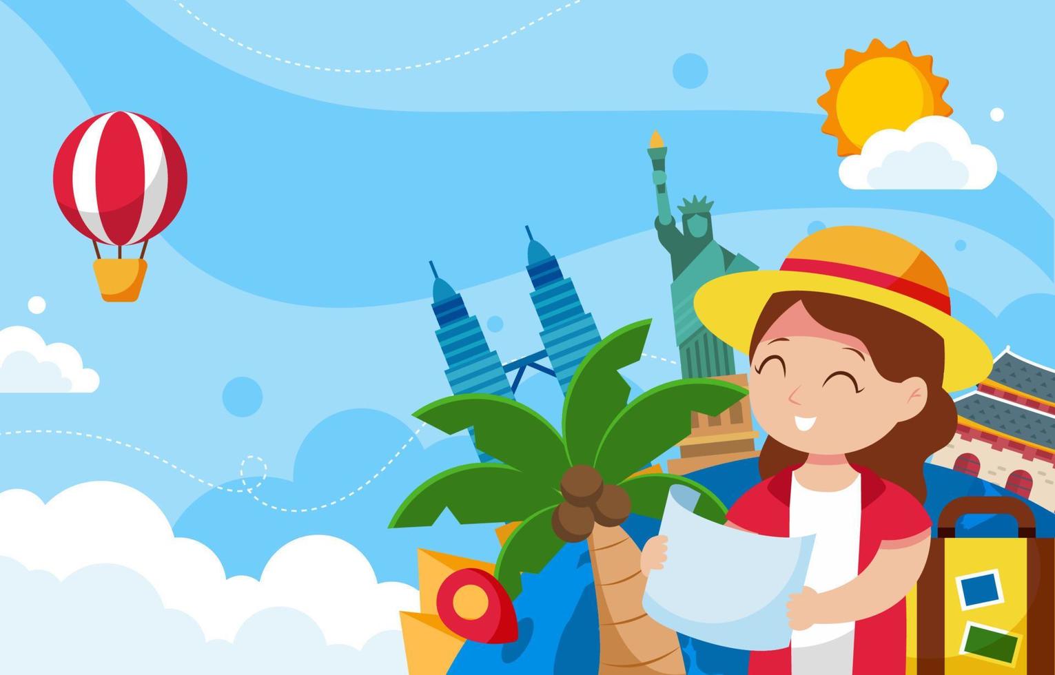 Tourism Day Background vector