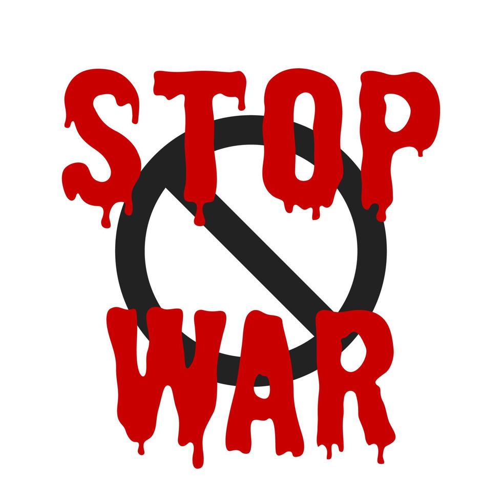 stop war warning design vector