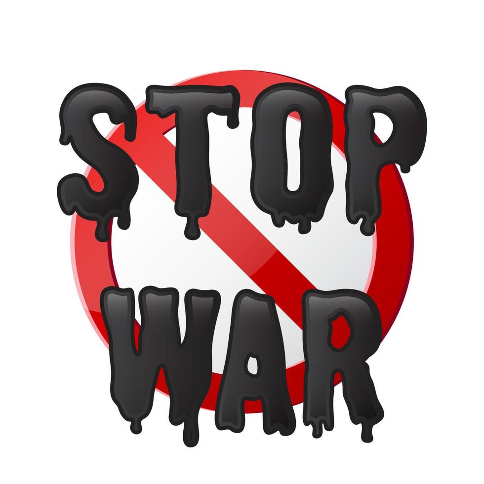 stop war warning design vector