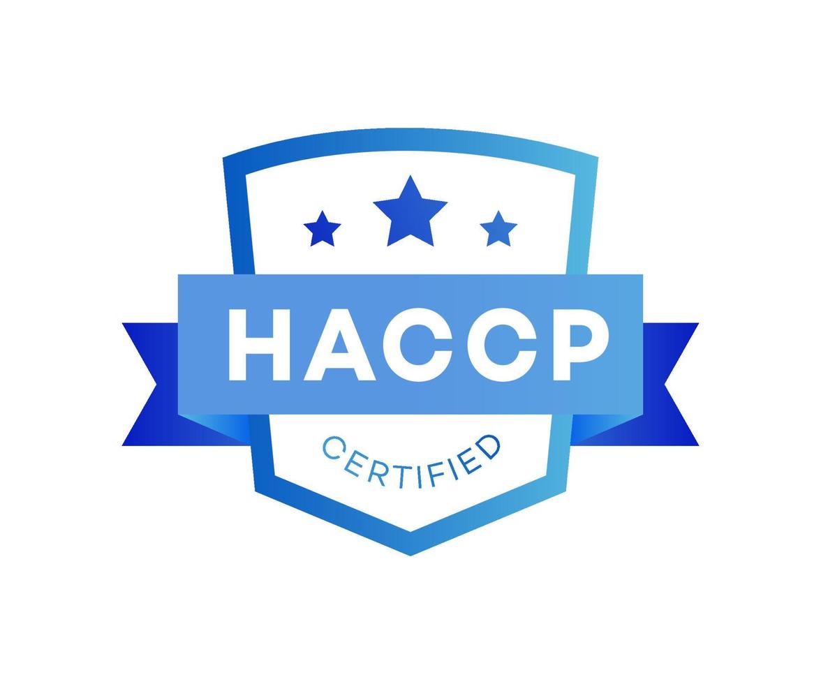 HACCP certified award color flat style vector