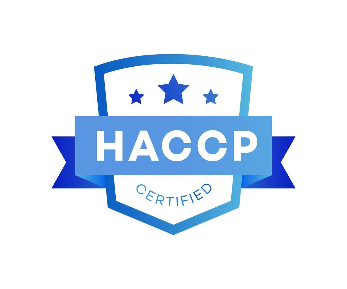 premio certificado haccp color estilo plano vector