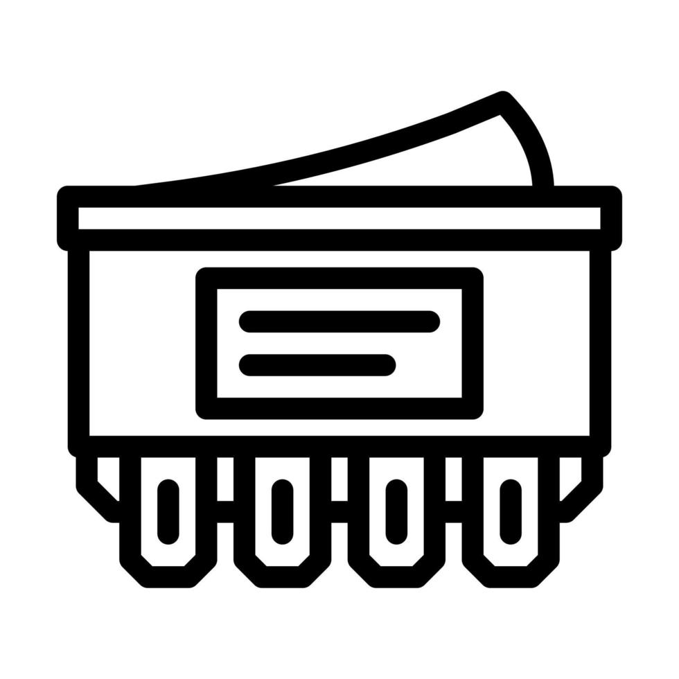 double pole single throw switch device line icon vector illustration