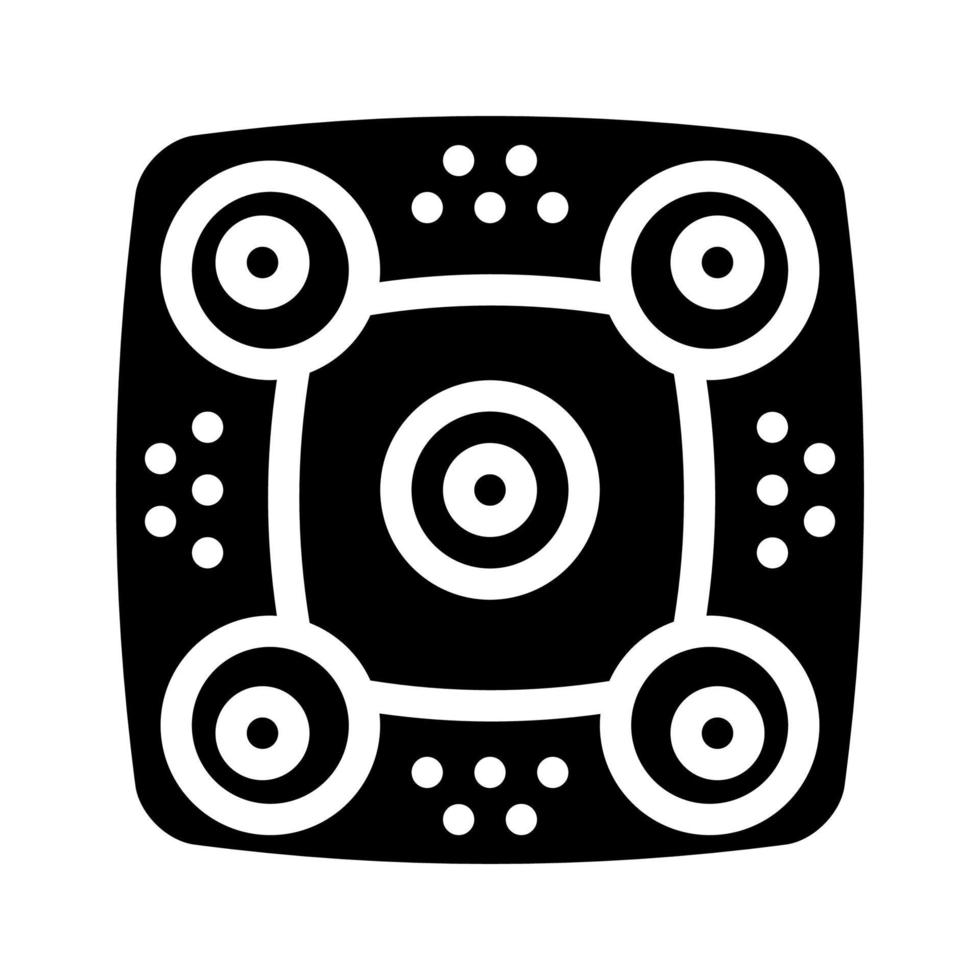 ceiling panoramic camera glyph icon vector illustration