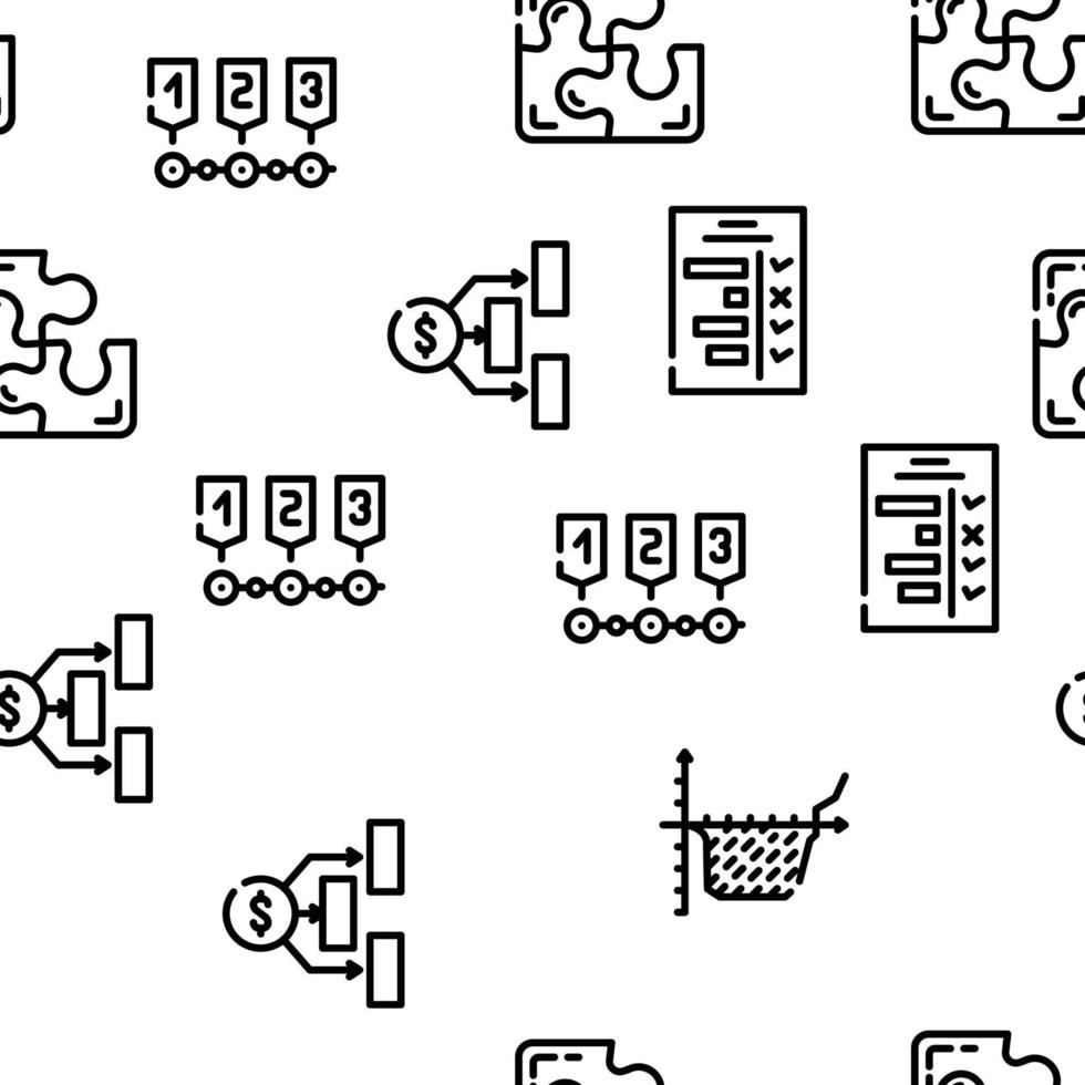 planificación inicio proyecto estrategia vector patrón sin costuras