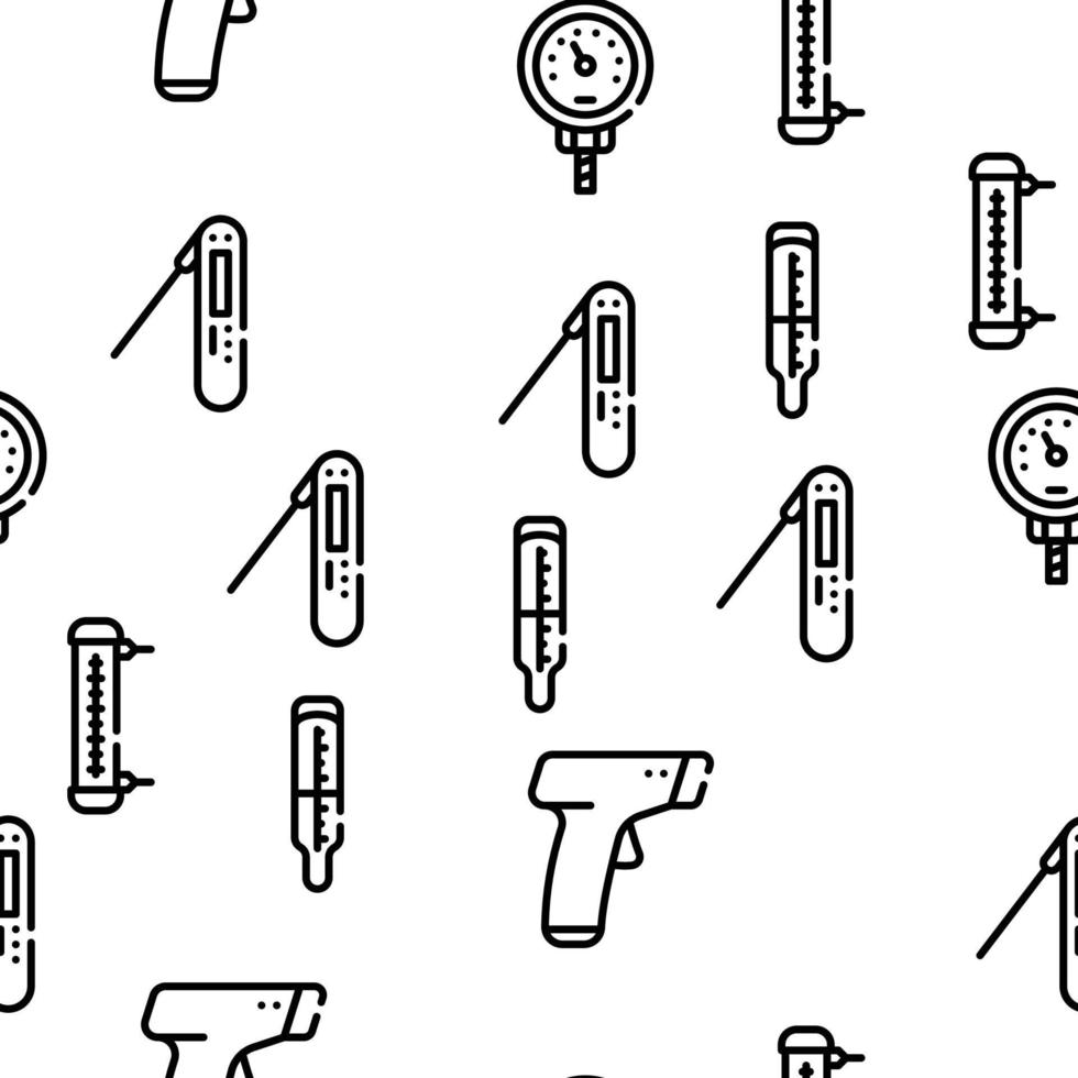 termómetro dispositivo vector de patrones sin fisuras