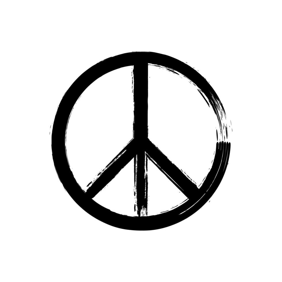 vector de icono de símbolo de paz. símbolo hippie de la paz.