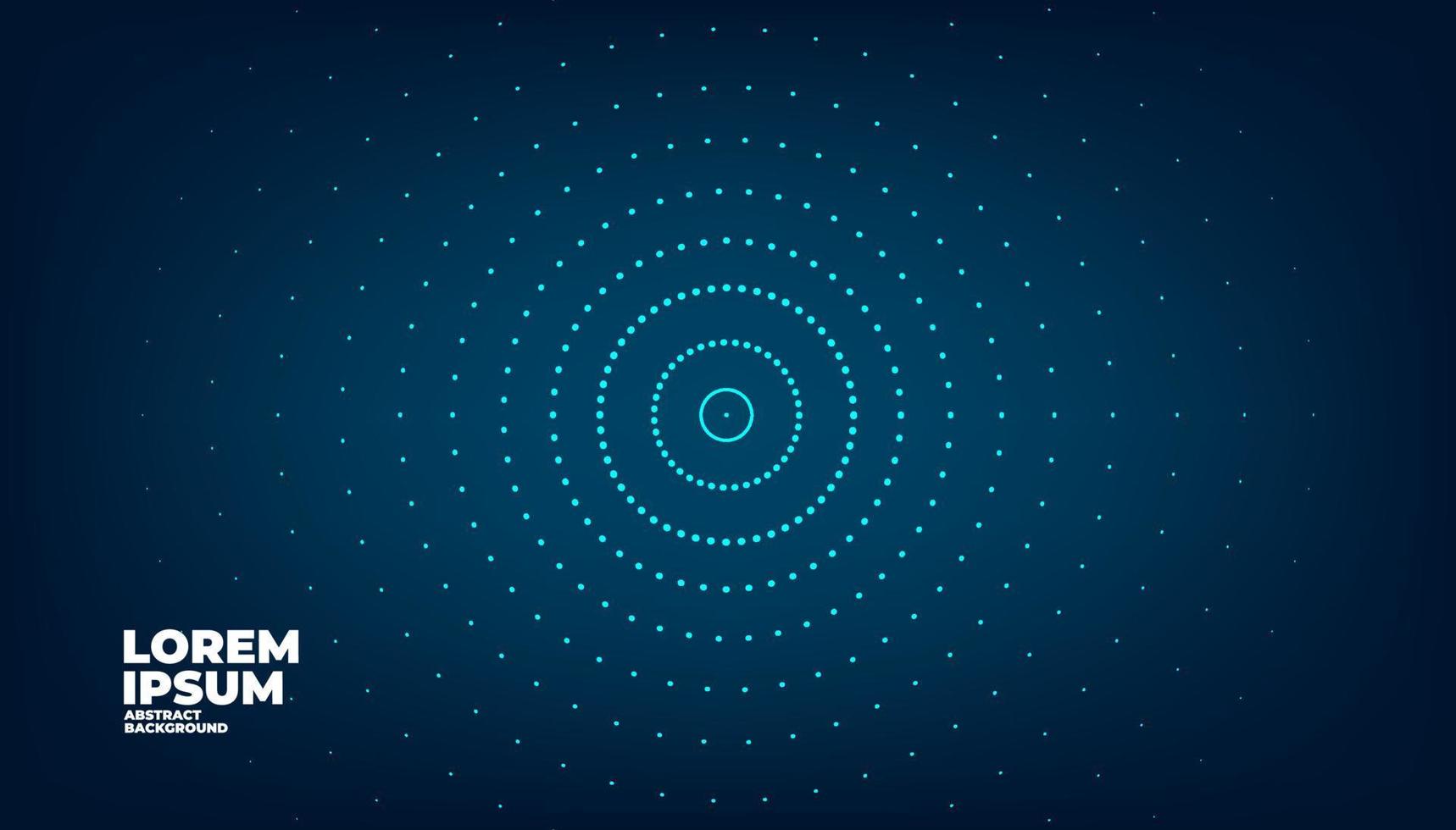 Background with a blue dot circle. vector