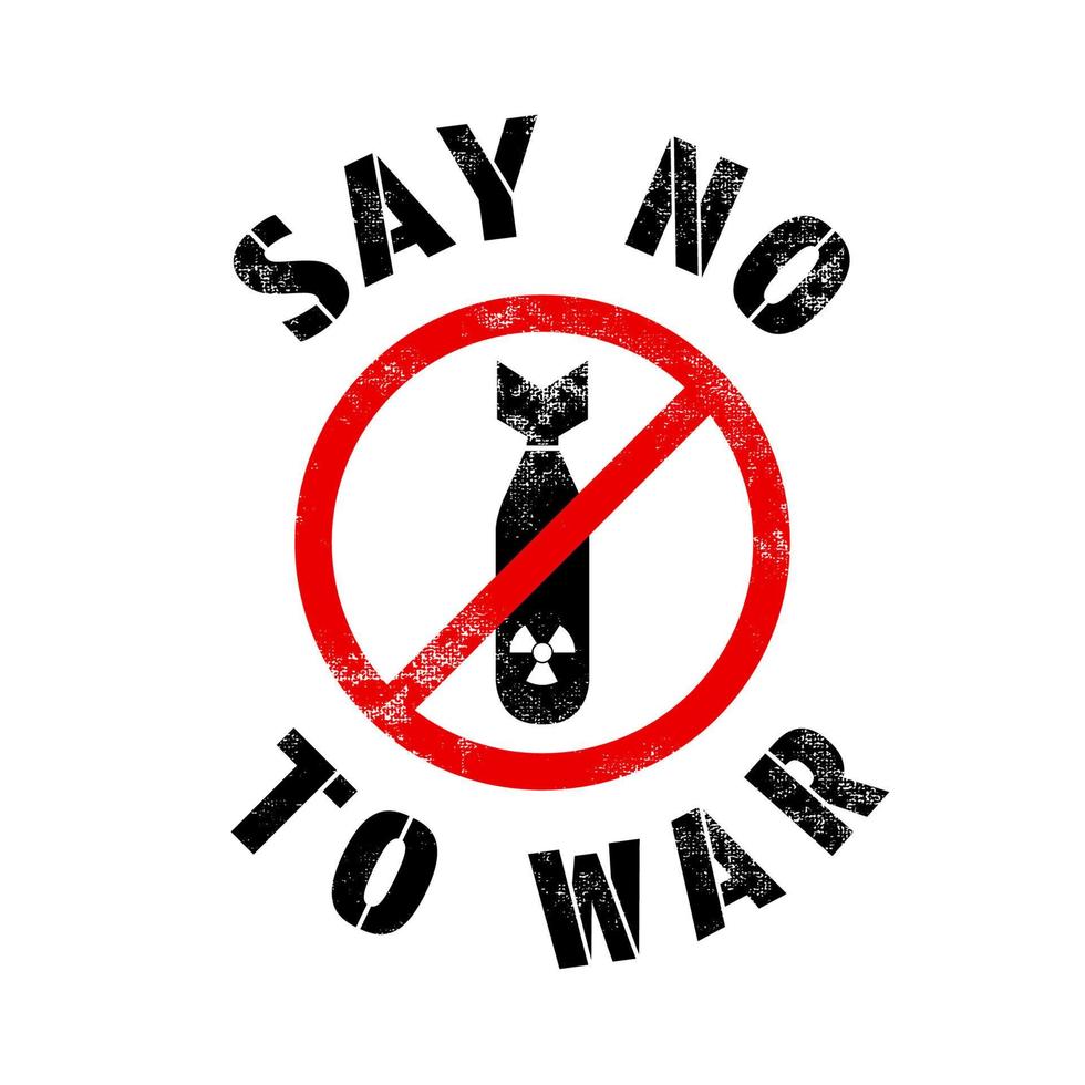 Say no to the war sign. vector