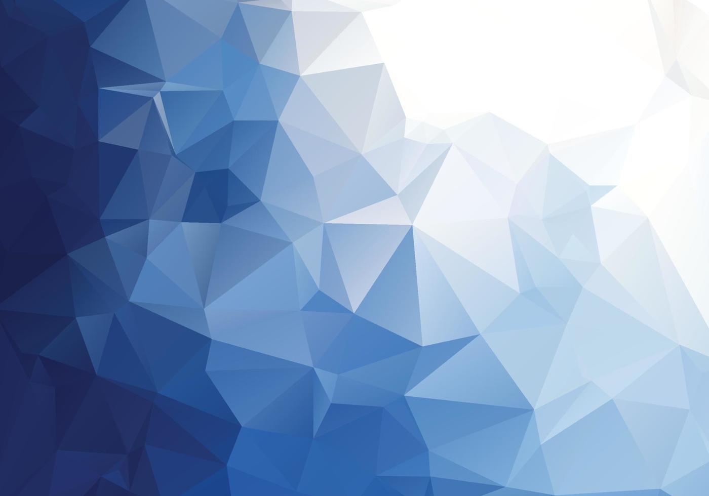 Abstract low poly dark blue triangle background vector