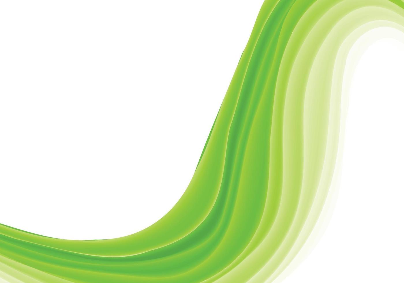 Modern flowing green wave background vector