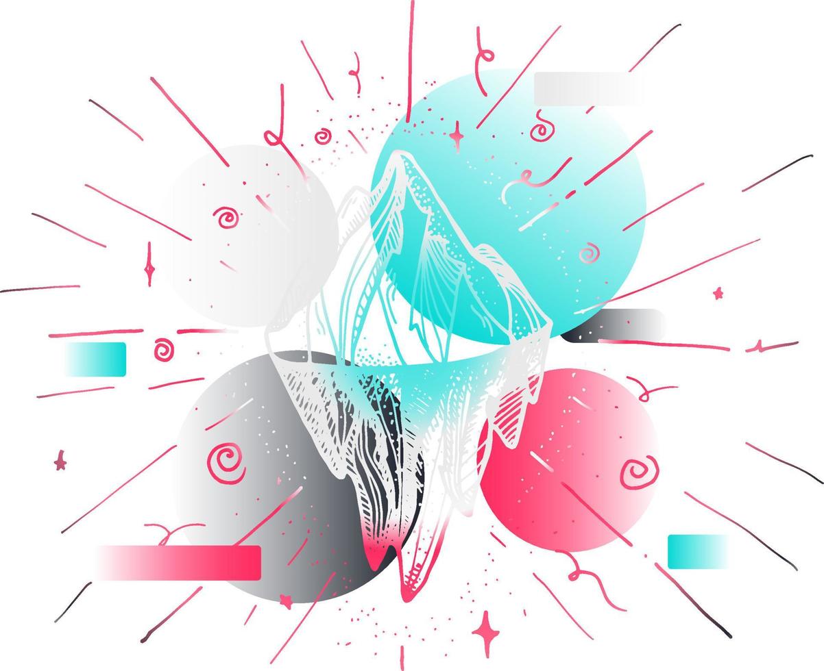 Mountain iceberg peak vector
