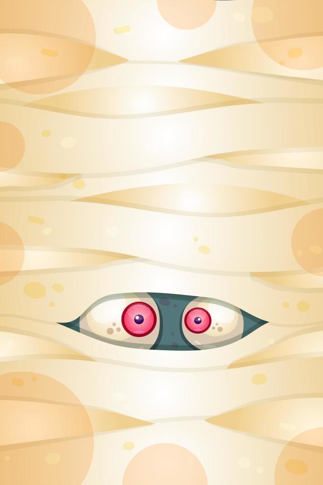 Spooky eyes flat vector illustration