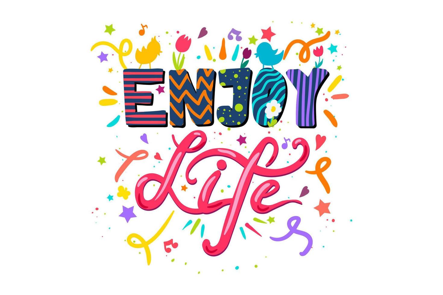 Enjoy Life Lettering vector