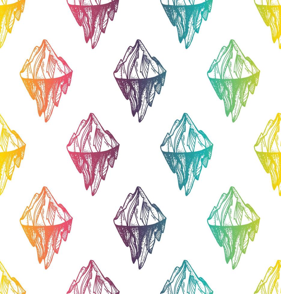 Mountain iceberg peak vector