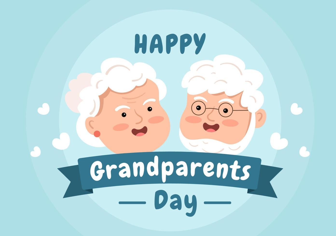 feliz día de los abuelos linda ilustración de dibujos animados con pareja  mayor, decoración de flores, abuelo y abuela en estilo plano para afiche o  tarjeta de felicitación 7937992 Vector en Vecteezy