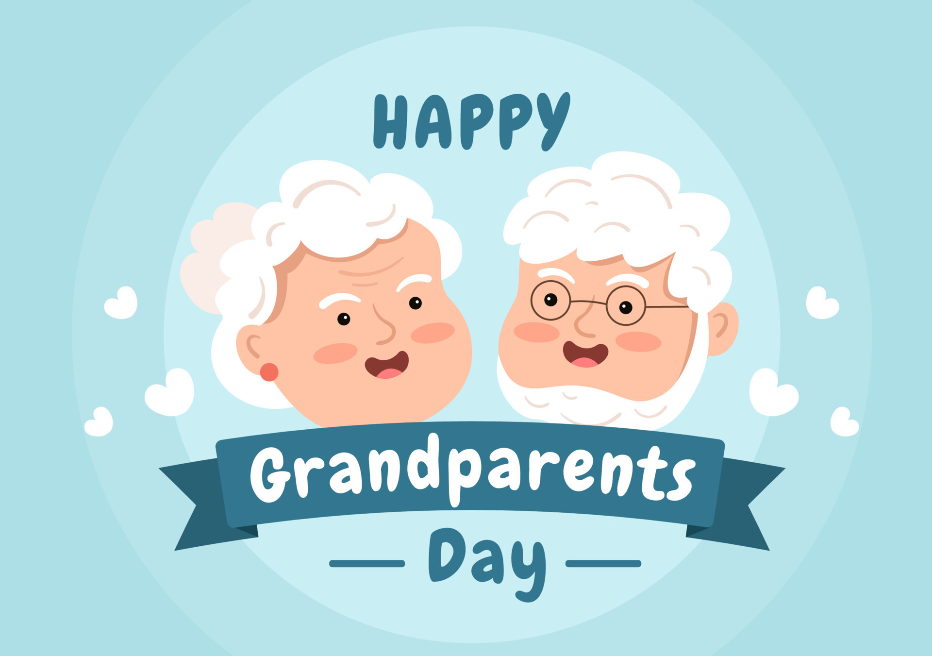Happy Grandparents Day Cute Cartoon Illustration with Older Couple, Flower  Decoration, Grandpa and Grandma in Flat Style for Poster or Greeting Card  7937992 Vector Art at Vecteezy
