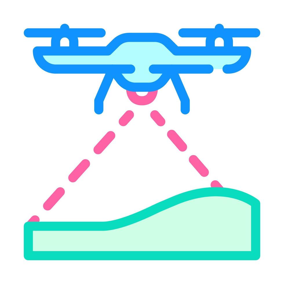 drone crawling ground color icon vector illustration