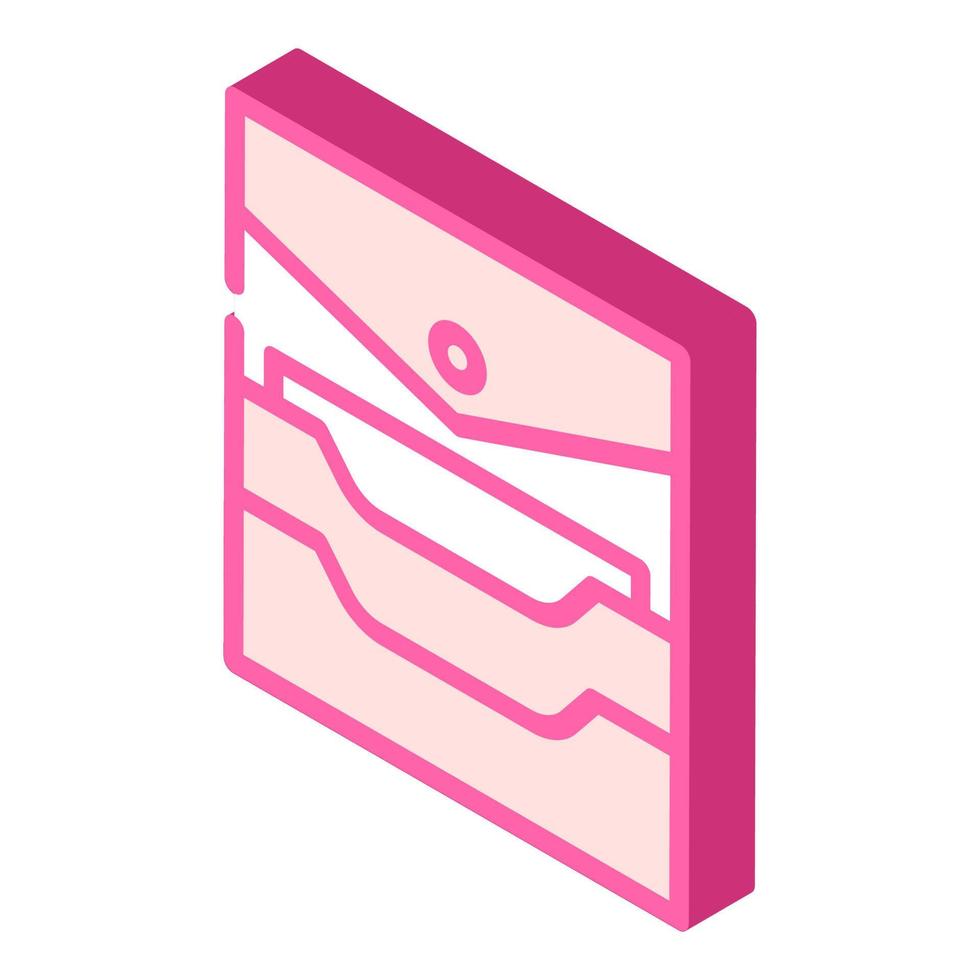 credit card storage pocket isometric icon vector illustration