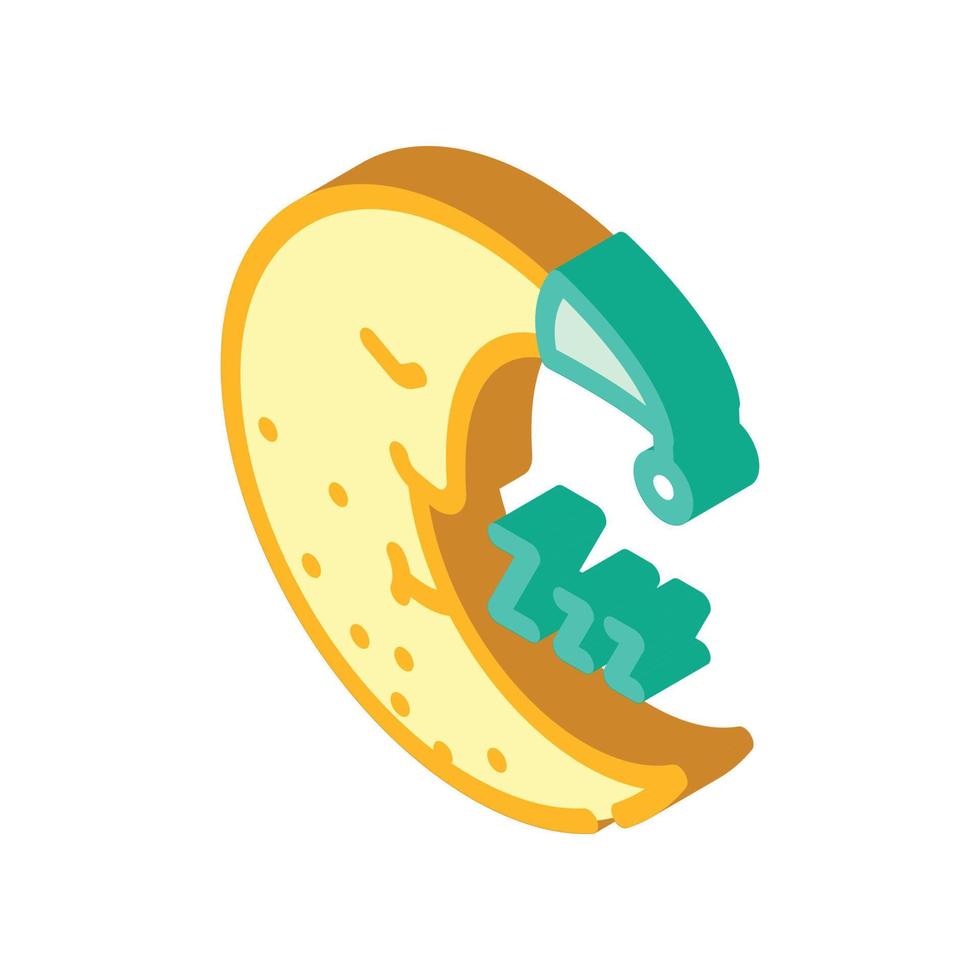 moon sleeping isometric icon vector illustration